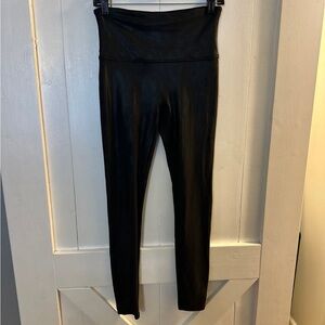 SPANX Faux Leather Black Leggings